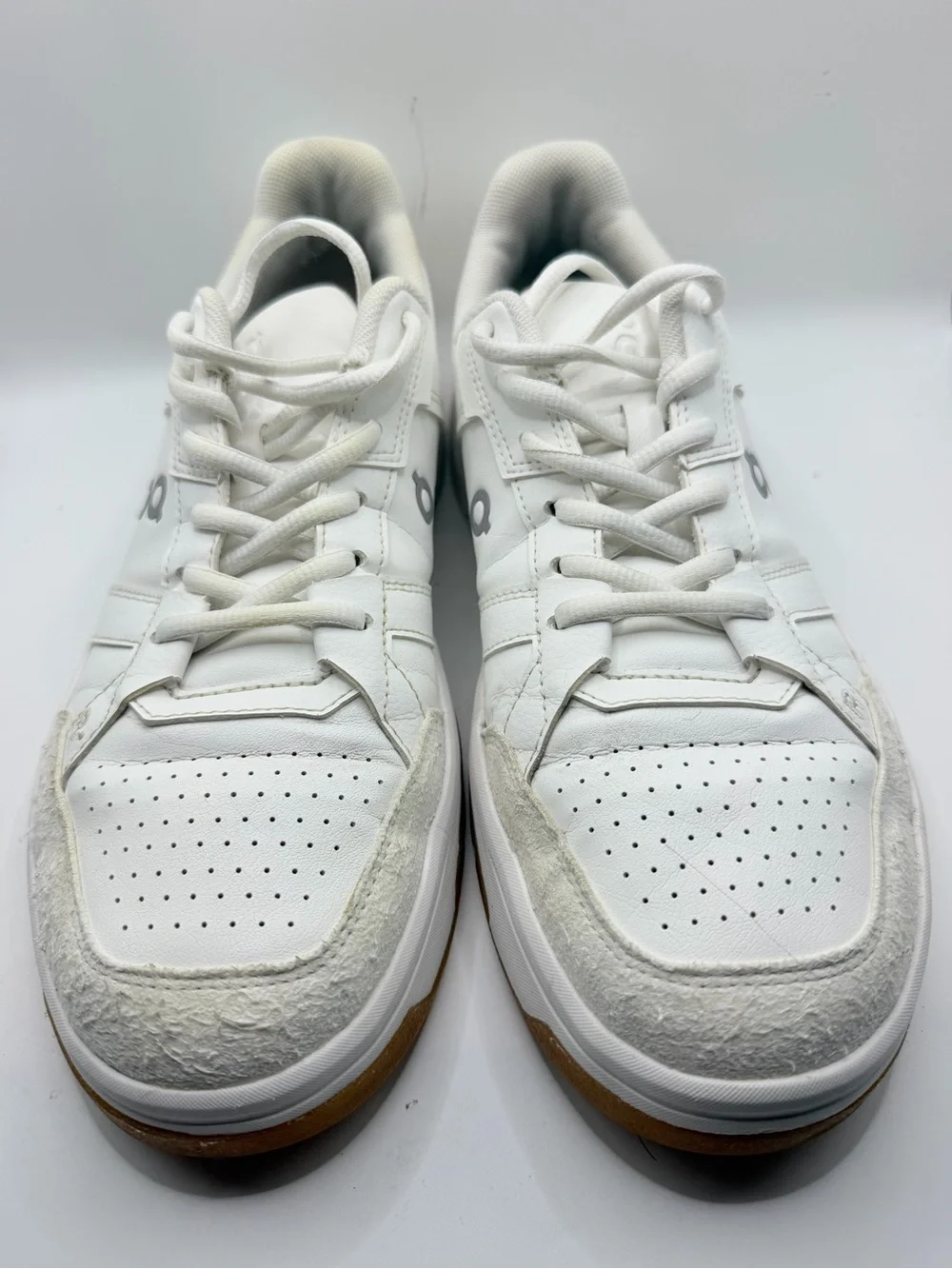 On Running Women's White and Gum-Soled Low-Top Sneakers